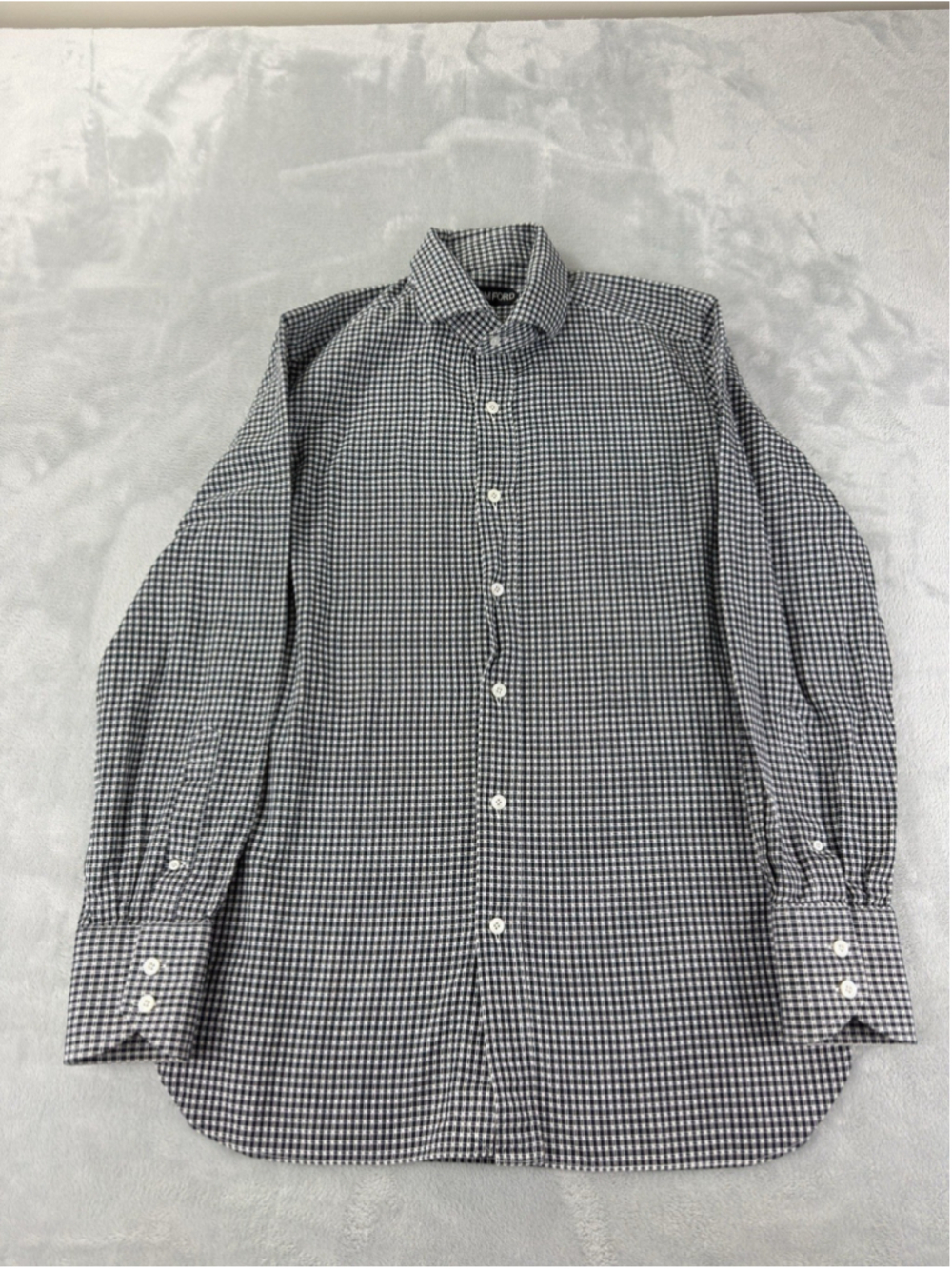 Tom Ford Button Down Collar Shirt 100% Cotton Made In Italy Men's Size 39 15.5